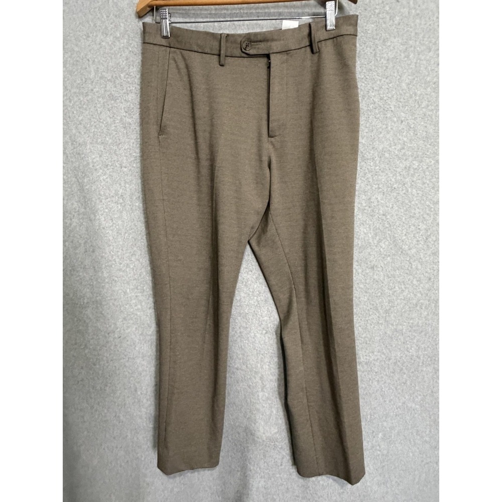 Banana Republic Dress Pants Mens 31x30 Brown Tailored Fit Stretch Tapered Leg